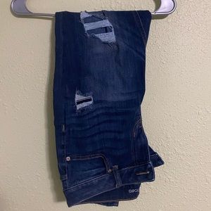 Maurices distressed skinny jeans.